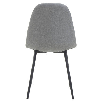 Salford Mink Fabric Dining Chair with Black Finish Legs