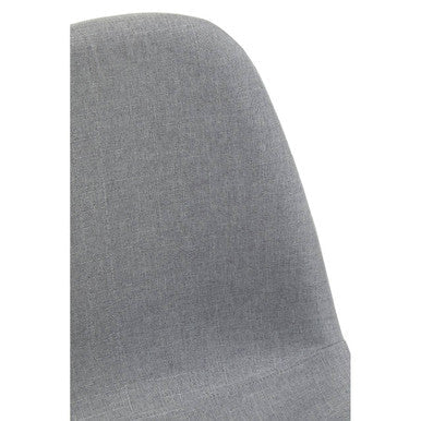 Salford Mink Fabric Dining Chair with Black Finish Legs