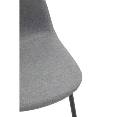 Salford Mink Fabric Dining Chair with Black Finish Legs