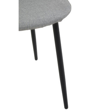 Salford Mink Fabric Dining Chair with Black Finish Legs