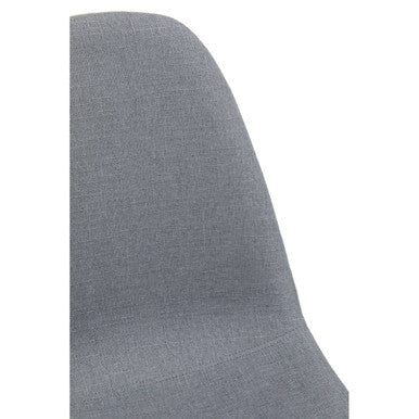 Salford Grey Fabric Dining Chair with Wood Effect Legs