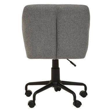Brent Grey Fabric Home Office Chair with Black Finish Base