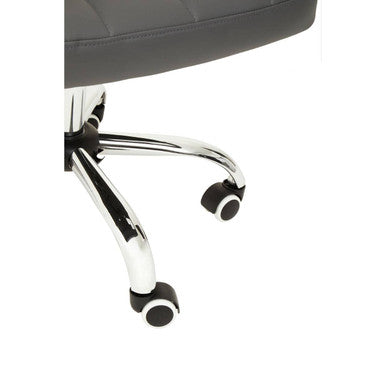 Brent Dark Grey Leather Effect High Back Home Office Chair