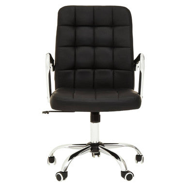 Brent Black Leather Effect High Back Home Office Chair