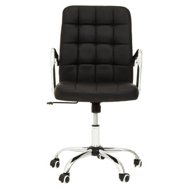 Brent Black Leather Effect High Back Home Office Chair