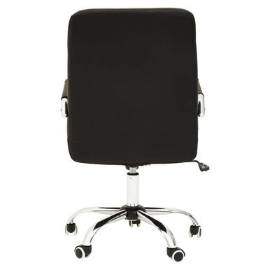 Brent Black Leather Effect High Back Home Office Chair