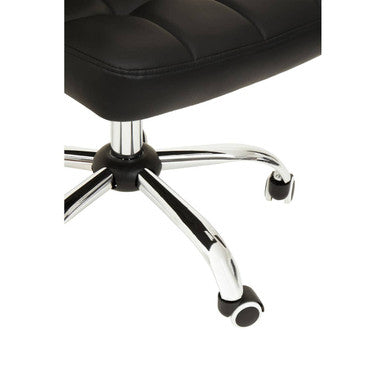 Brent Black Leather Effect High Back Home Office Chair