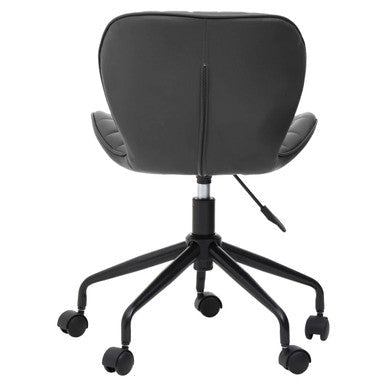 Brent Black Leather Effect Home Office Chair