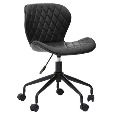 Brent Black Leather Effect Home Office Chair