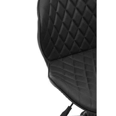Brent Black Leather Effect Home Office Chair