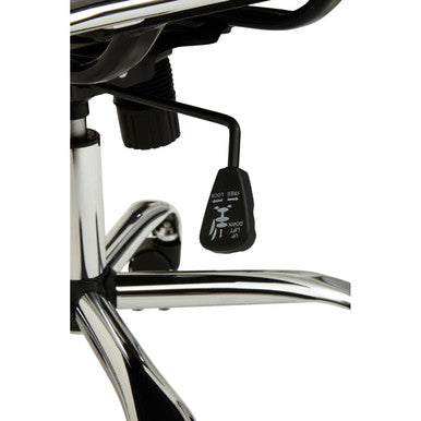 Brent Black Leather Effect Home Office Chair with Padded Arms