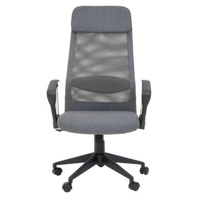 Brent Grey Mesh and Fabric High Back Home Office Chair