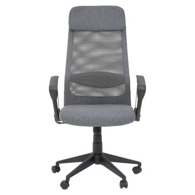 Brent Grey Mesh and Fabric High Back Home Office Chair
