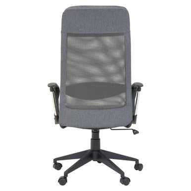 Brent Grey Mesh and Fabric High Back Home Office Chair