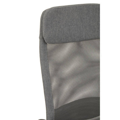 Brent Grey Mesh and Fabric High Back Home Office Chair