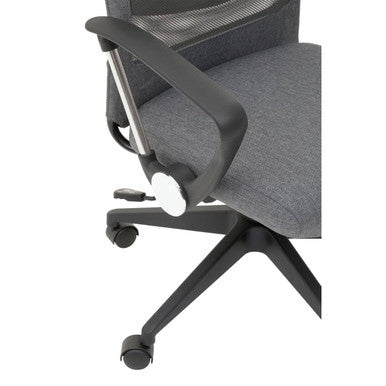 Brent Grey Mesh and Fabric High Back Home Office Chair