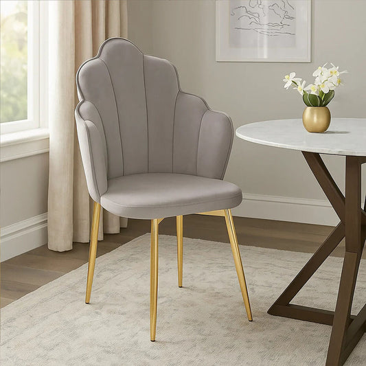 Grey Velvet Dining Chair