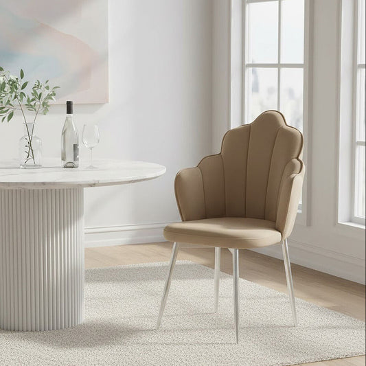 Mink Velvet Dining Chair