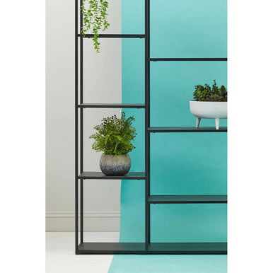 Acero Black Metal Multi Tier Shelf Unit