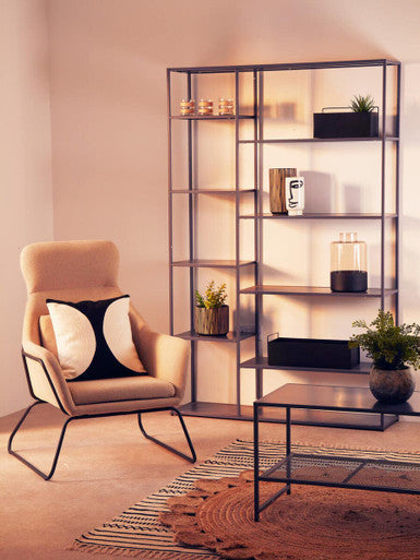 Acero Grey Metal Multi Tier Shelf Unit