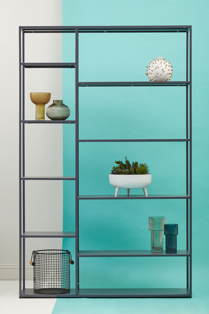 Acero Grey Metal Multi Tier Shelf Unit