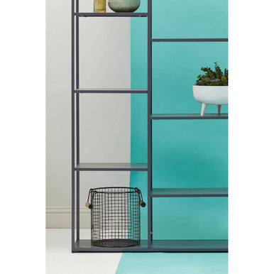 Acero Grey Metal Multi Tier Shelf Unit