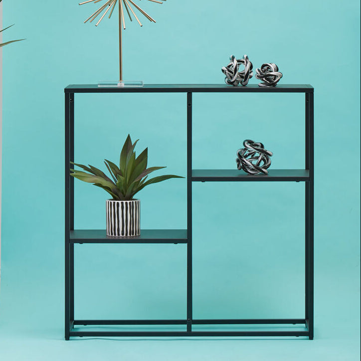 Acero Black Metal Three Tier Shelf Unit