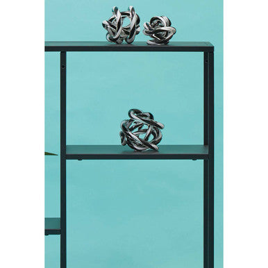 Acero Black Metal Three Tier Shelf Unit
