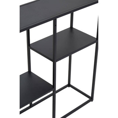 Acero Black Metal Three Tier Shelf Unit