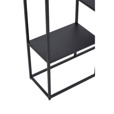 Acero Black Metal Three Tier Shelf Unit