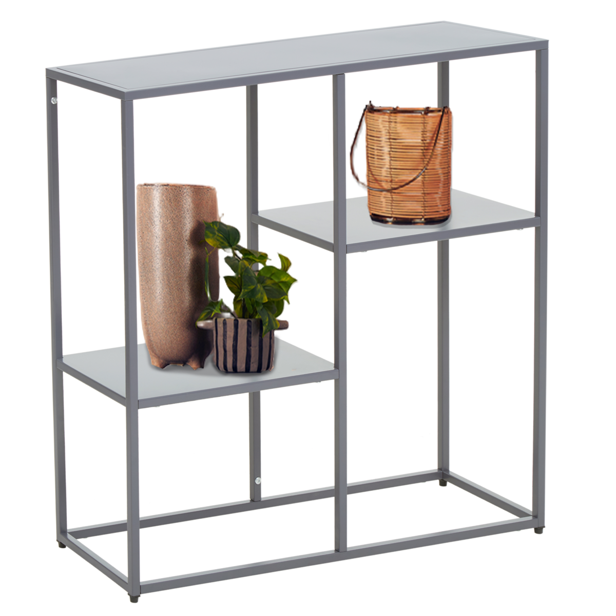 Grey Metal Three Tier Shelf Unit | Acero