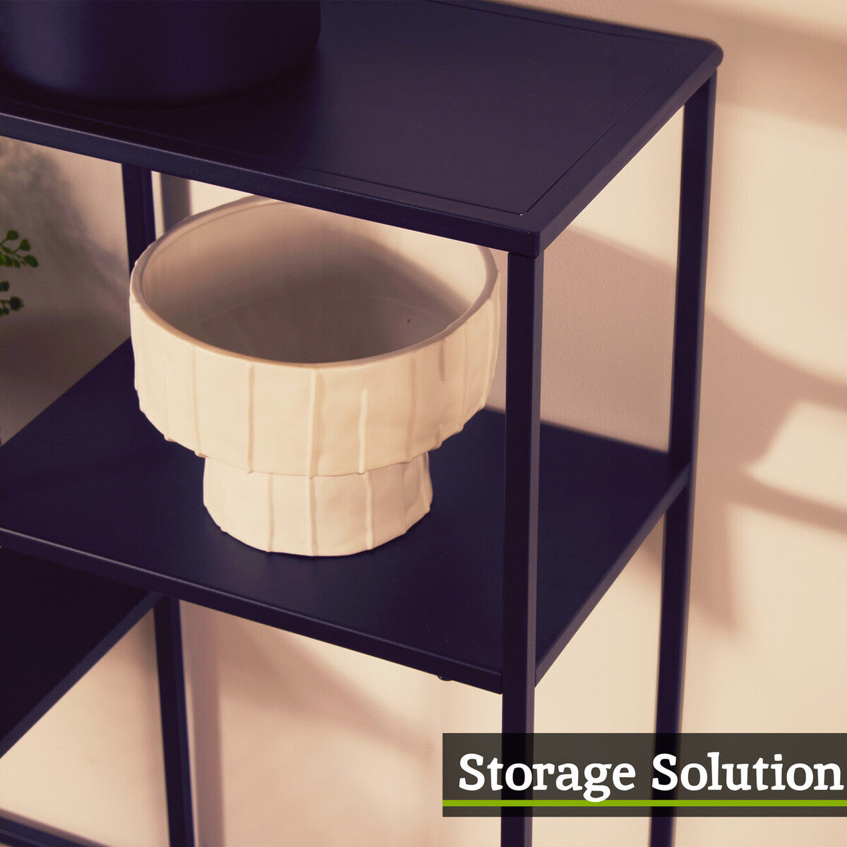 Grey Metal Three Tier Shelf Unit | Acero