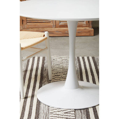 Laila White Large Round Dining Table
