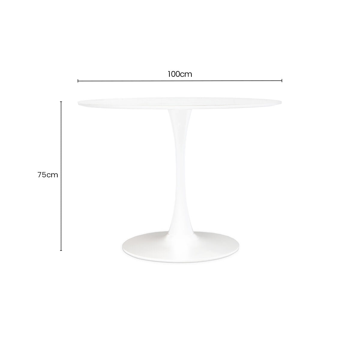 Laila White Small Round Dining Table