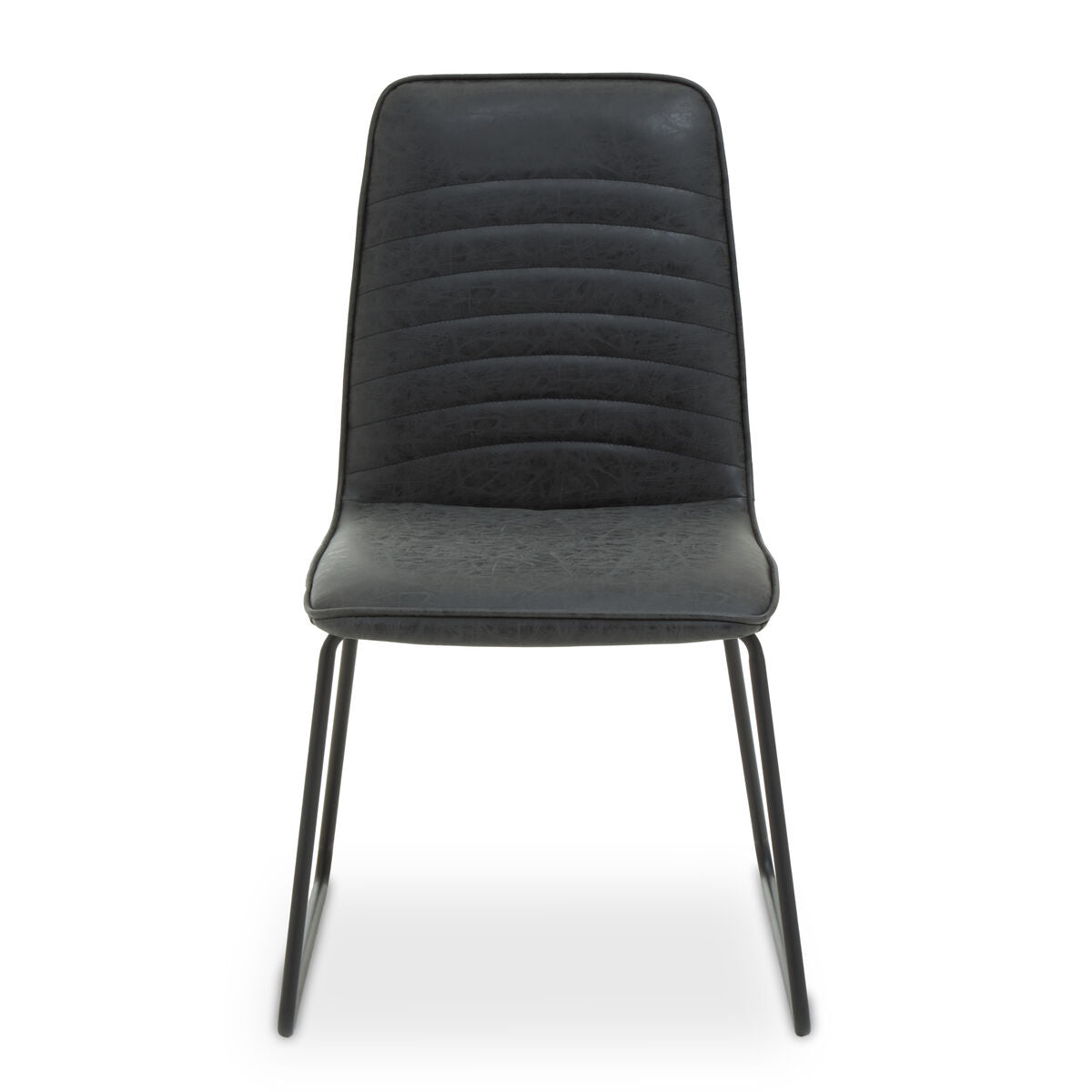 New Foundry Black Leather Effect Dining Chair