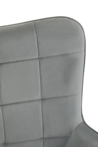 Stockholm Grey Velvet Tufted Chair