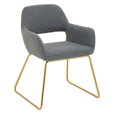 Stockholm Grey Fabric Dining Chair