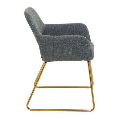 Stockholm Grey Fabric Dining Chair