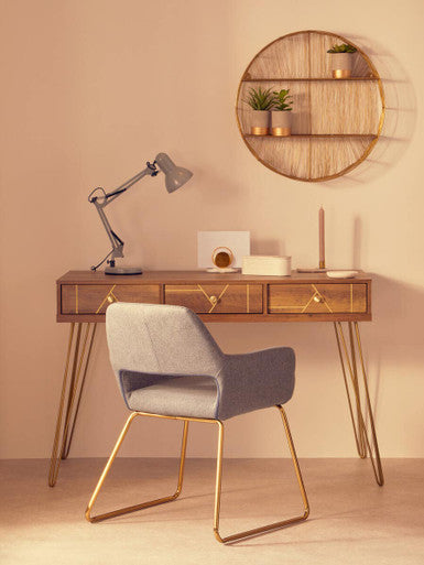 Stockholm Grey Fabric Dining Chair