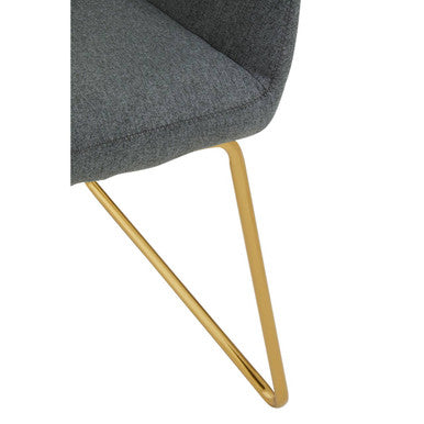 Stockholm Grey Fabric Dining Chair