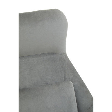 Stockholm Grey Velvet High Back Armchair