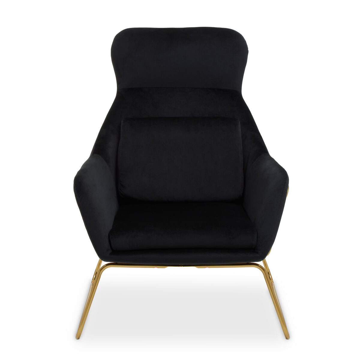 Stockholm Black Velvet High Back Armchair