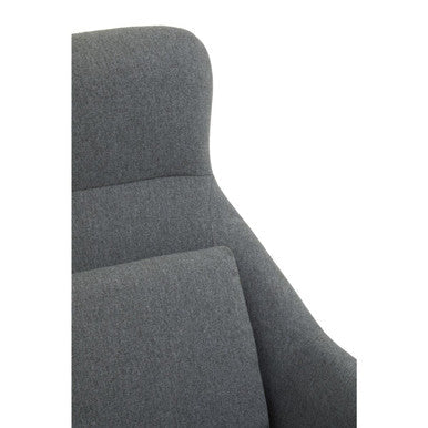 Stockholm Grey Fabric High Back Armchair
