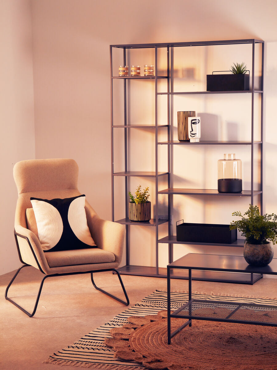 Stockholm Natural Fabric High Back Armchair