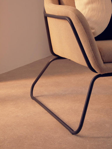Stockholm Natural Fabric High Back Armchair