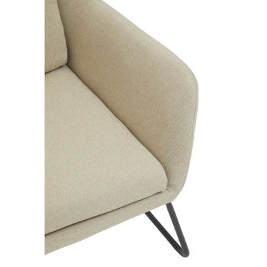 Stockholm Natural Fabric High Back Armchair