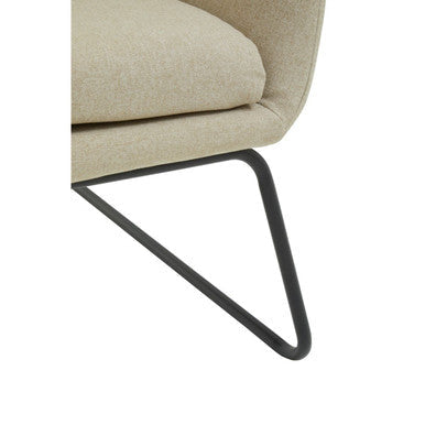 Stockholm Natural Fabric High Back Armchair