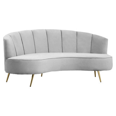 Hasna Grey Velvet 3 Seater Sofa