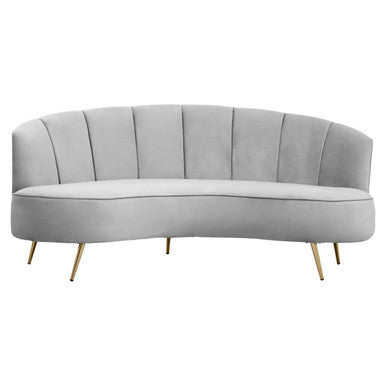 Hasna Grey Velvet 3 Seater Sofa