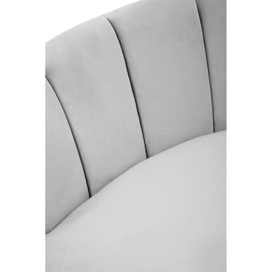 Hasna Grey Velvet 3 Seater Sofa